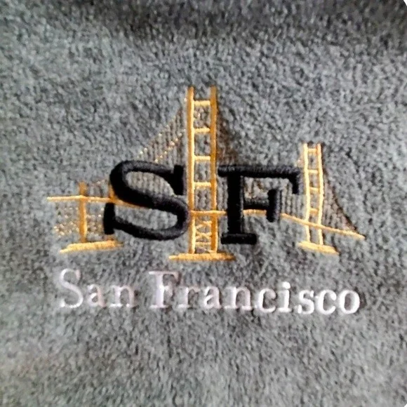 Gray Fleece San Francisco Front Zip Men Size XXL - Picture 5 of 11
